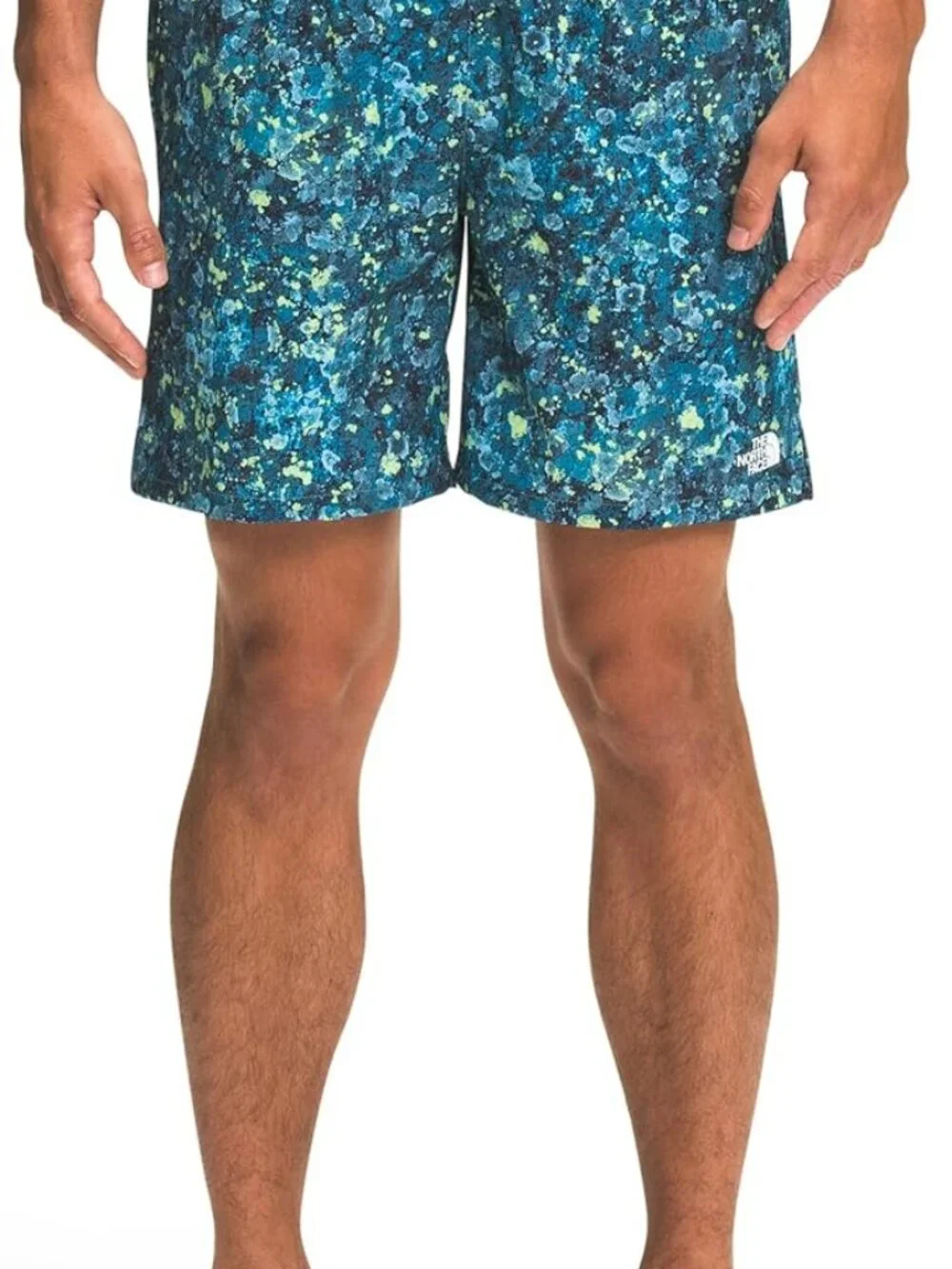 NWT The North Face Men's Wander Short 2.0 Quick Dry Beta Blue Lichen Print
